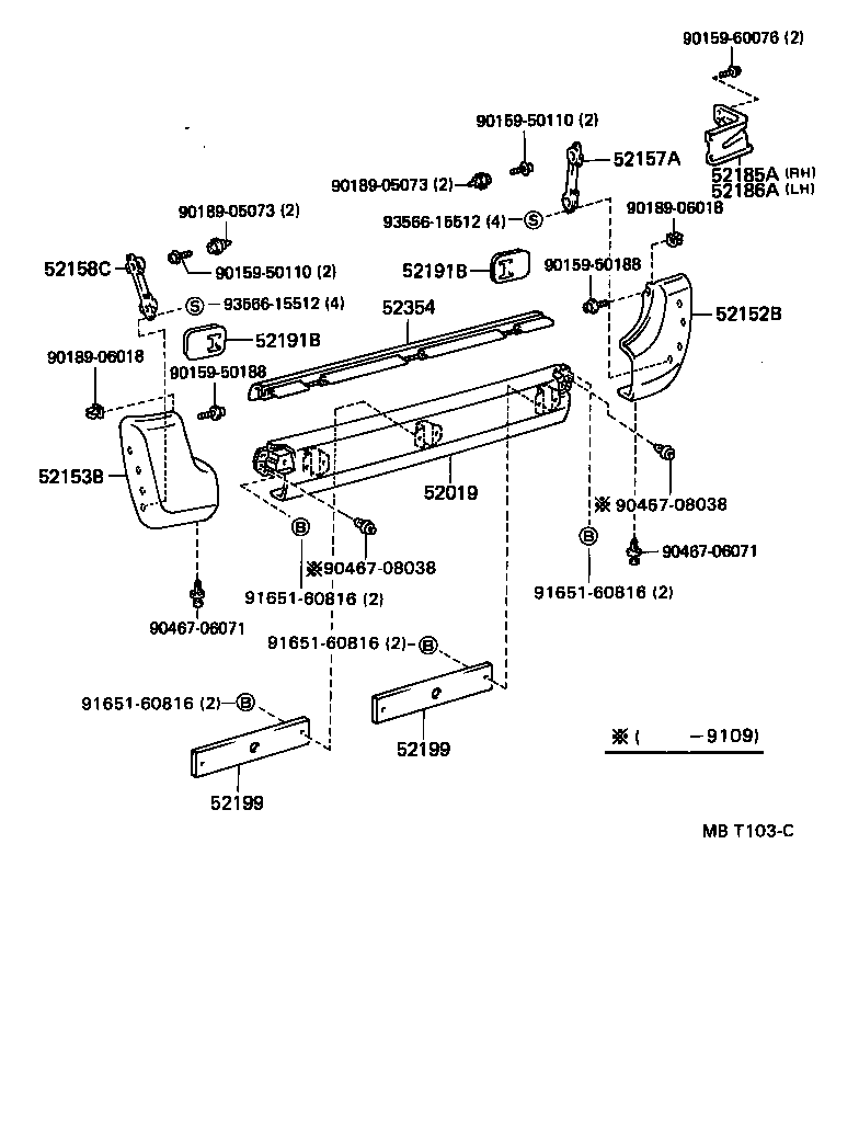 52019-95J32 BAR SUB-ASSY, REAR BUMPER product image