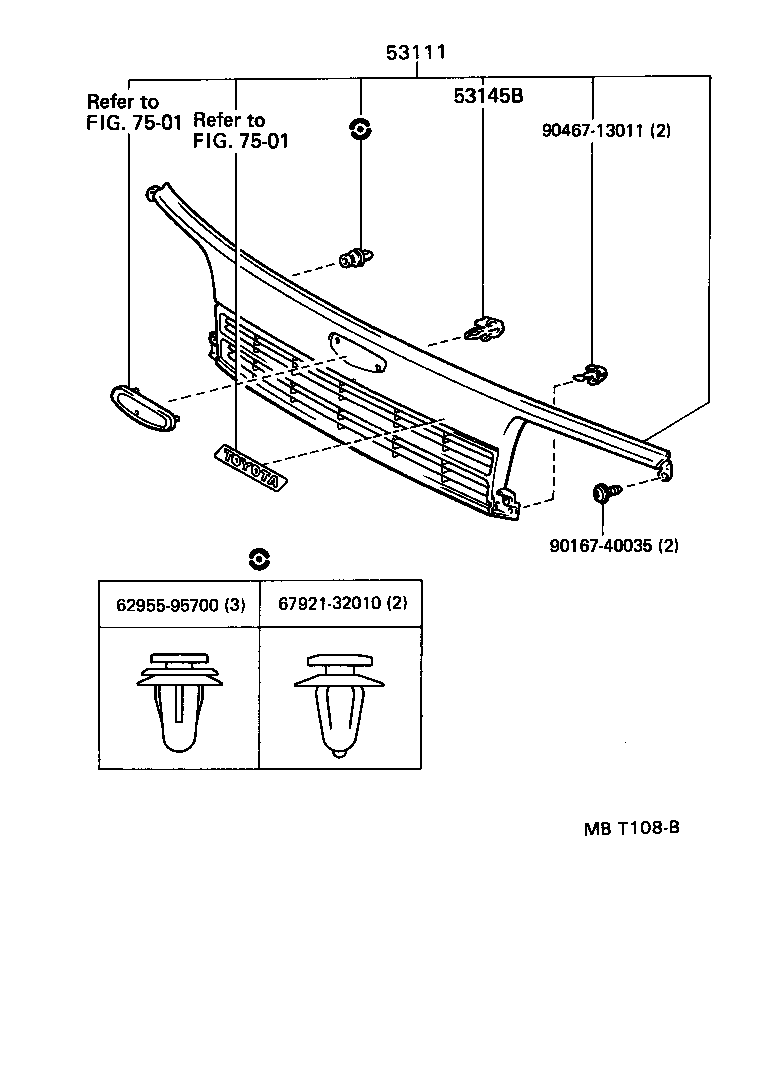 53100-26100 GRILLE, RADIATOR product image