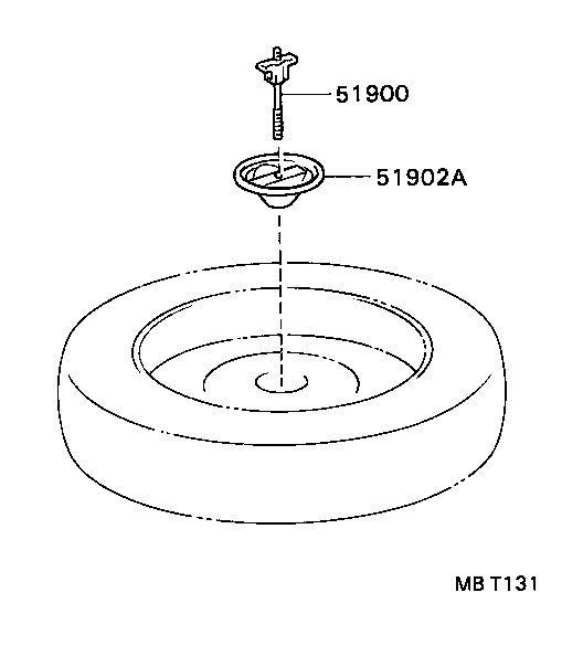 51900-20140 CARRIER ASSY, SPARE WHEEL product image