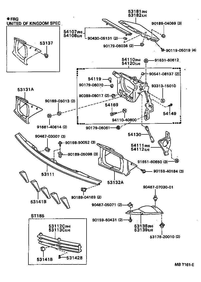 53104-20030 GRILLE, RADIATOR, LOWER LH product image
