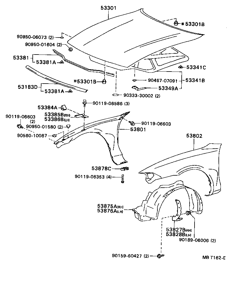 53802-2B200 FENDER SUB-ASSY, FRONT LH product image