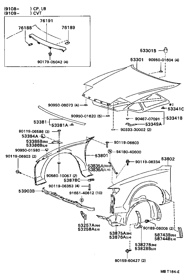 53802-2B130 FENDER SUB-ASSY, FRONT LH product image