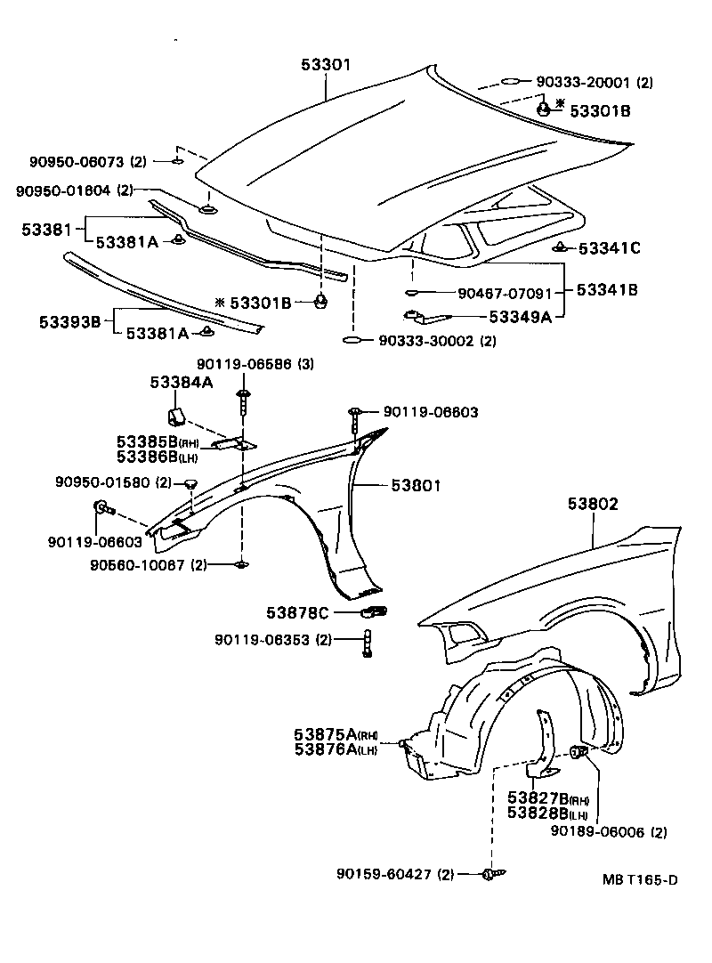 53802-2B250 FENDER SUB-ASSY, FRONT LH product image