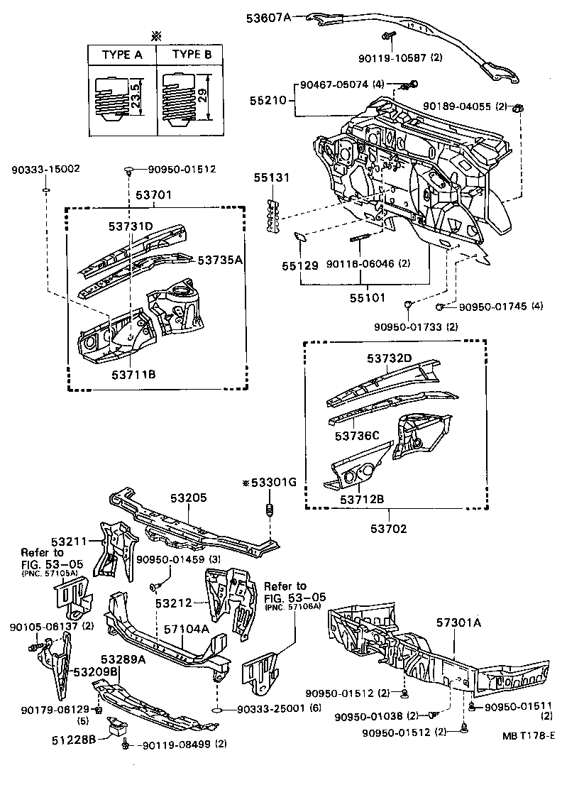 53212-20220 SUPPORT, RADIATOR, LH product image