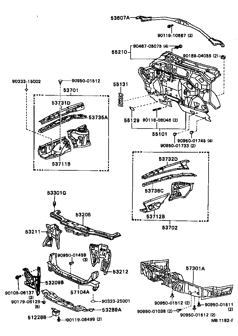 53289-20060 COVER, RADIATOR SUPPORT OPENING product image