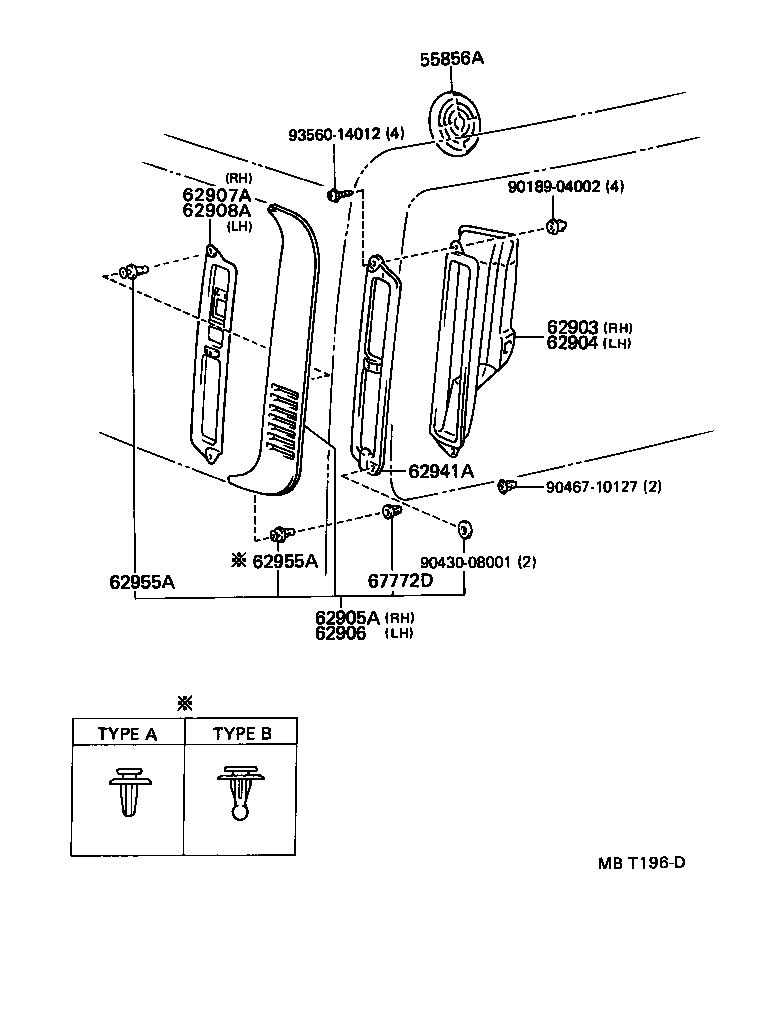 62905-26040 LOUVER, QUATER VENTILATION, RH product image