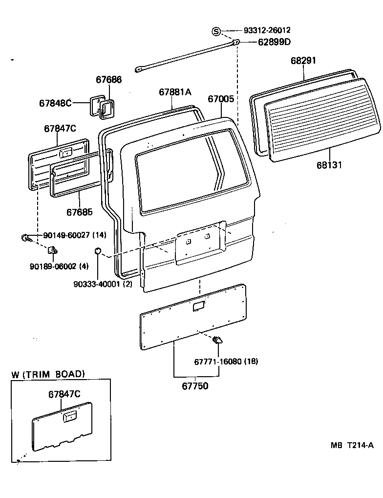 67005-95P01 PANEL SUB-ASSY, BACK DOOR product image