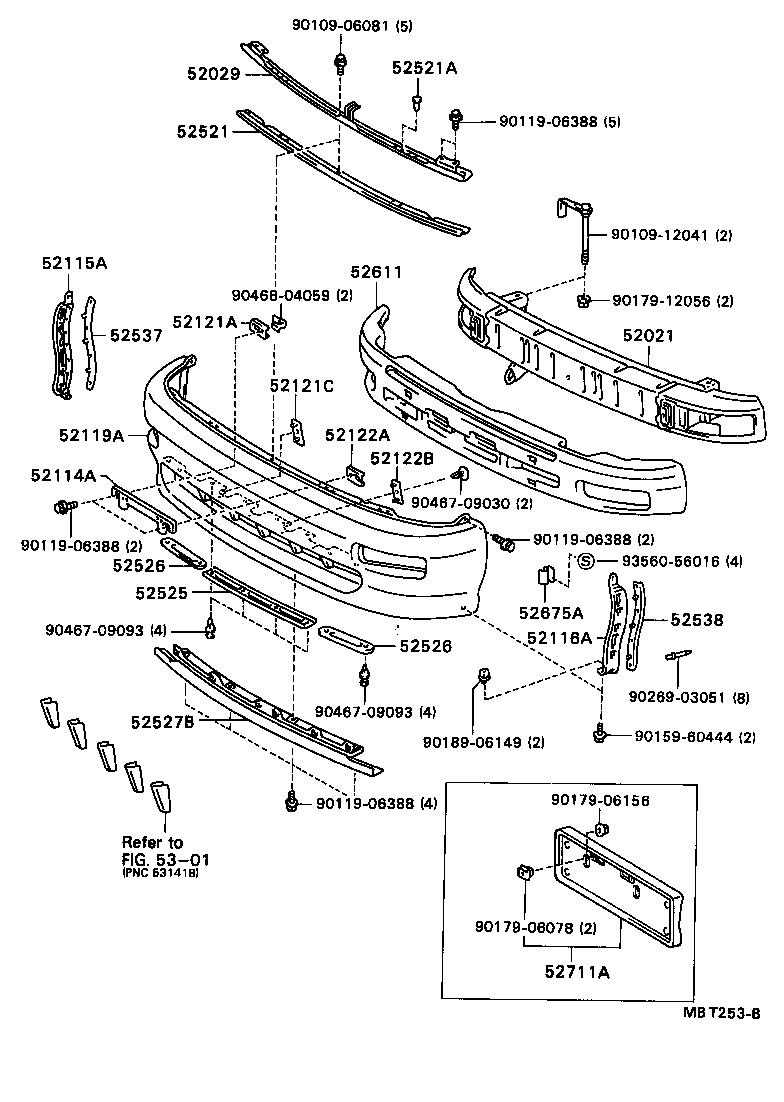 52021-20201 REINFORCEMENT SUB-ASSY, FRONT BUMPER product image