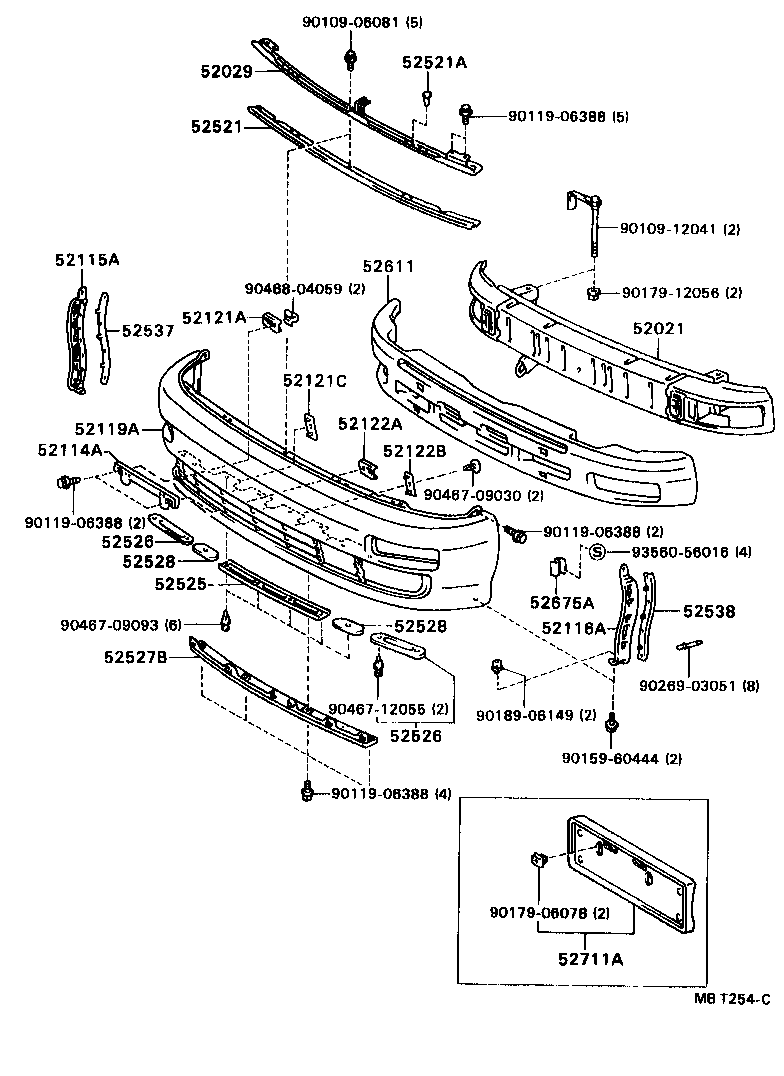 52021-20201 REINFORCEMENT SUB-ASSY, FRONT BUMPER product image