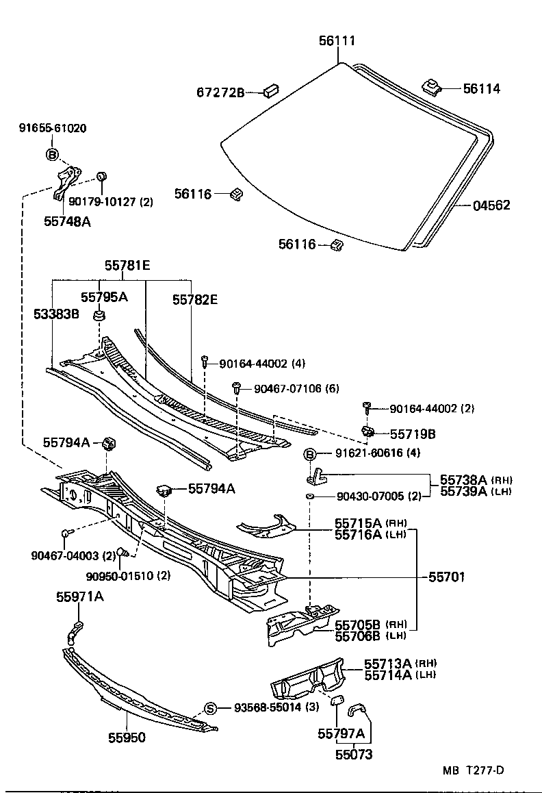 Toyota 55748-20130 BRACE, COWL TOP INNER TO PILLAR