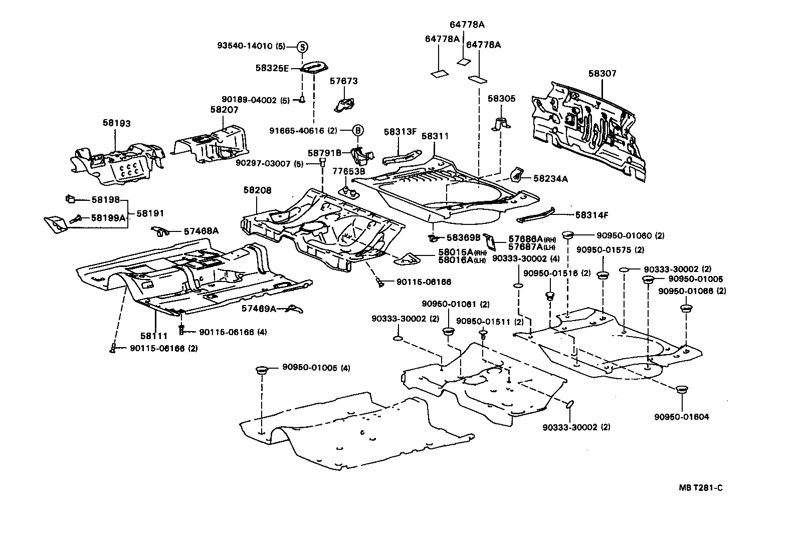58311-20300 PAN, REAR FLOOR product image