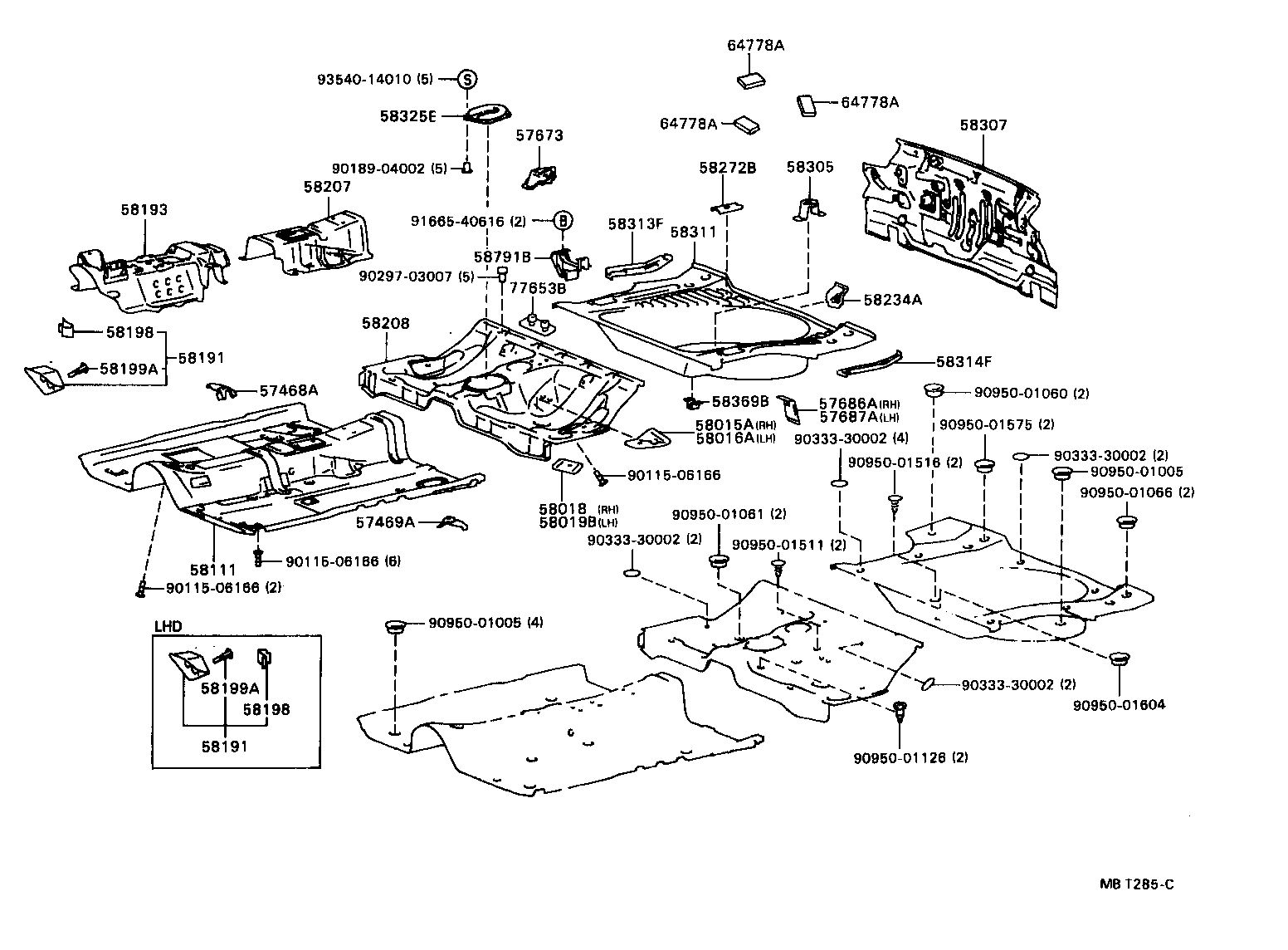 58307-20830 PANEL SUB-ASSY, BODY LOWER BACK product image