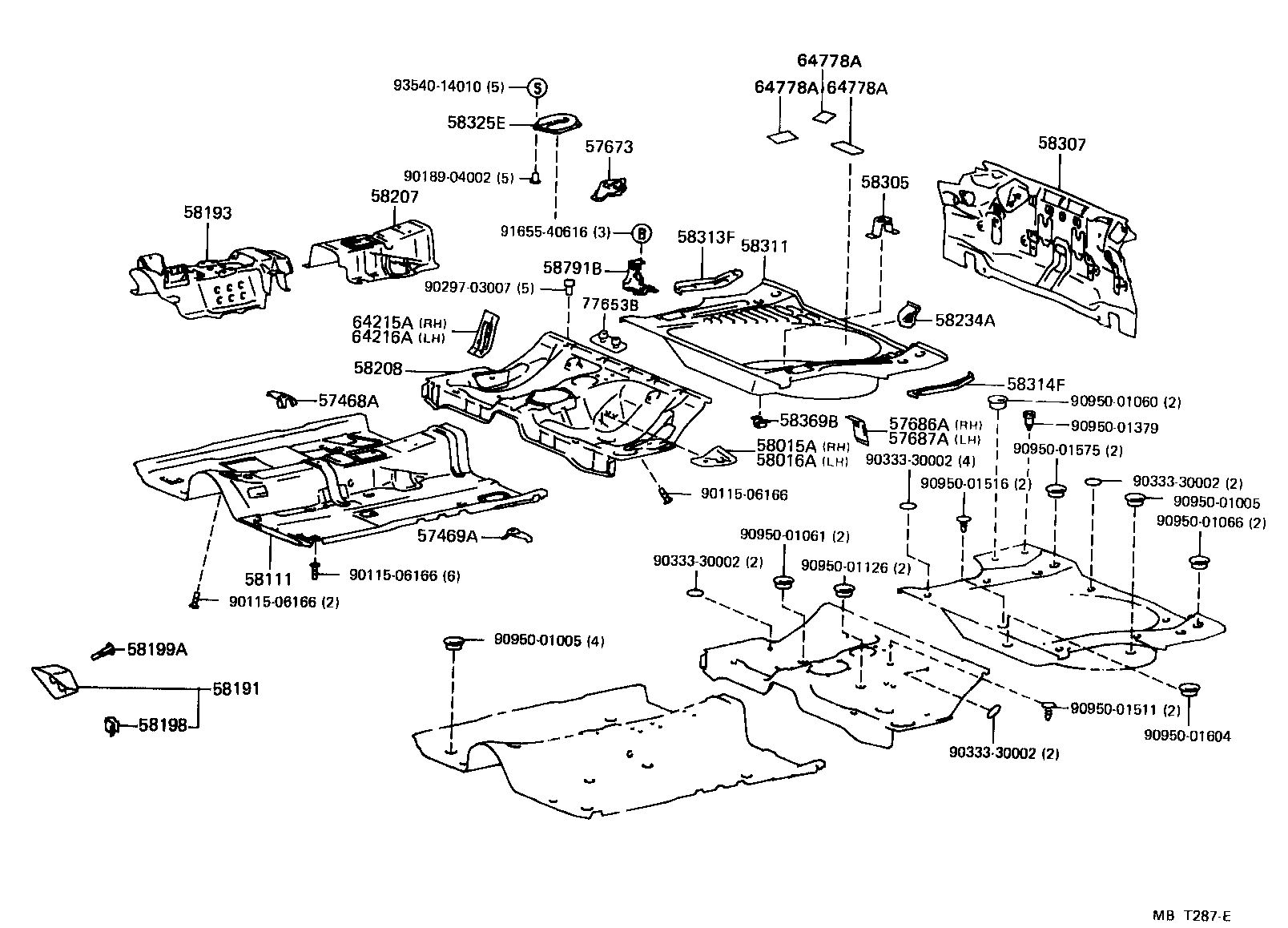 Toyota 58325-20050 COVER, REAR FLOOR SERVICE HOLE