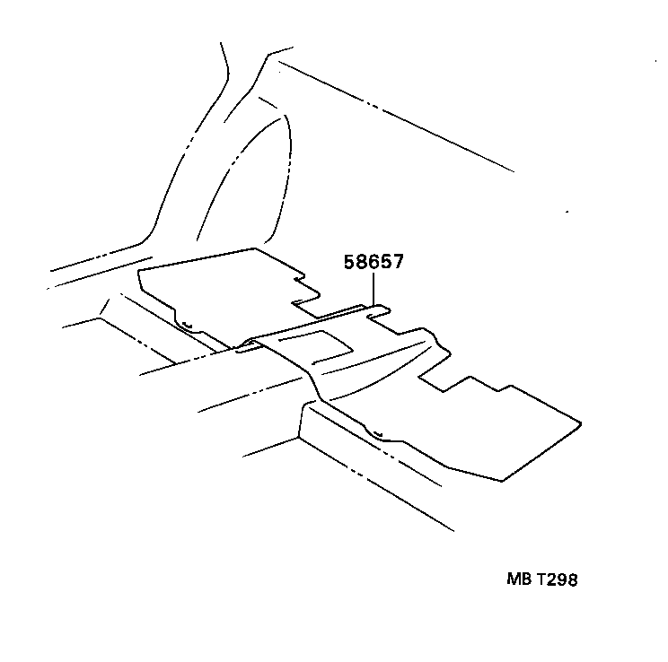 58657-20090 PAD, UNDER REAR SEAT SILENCER product image