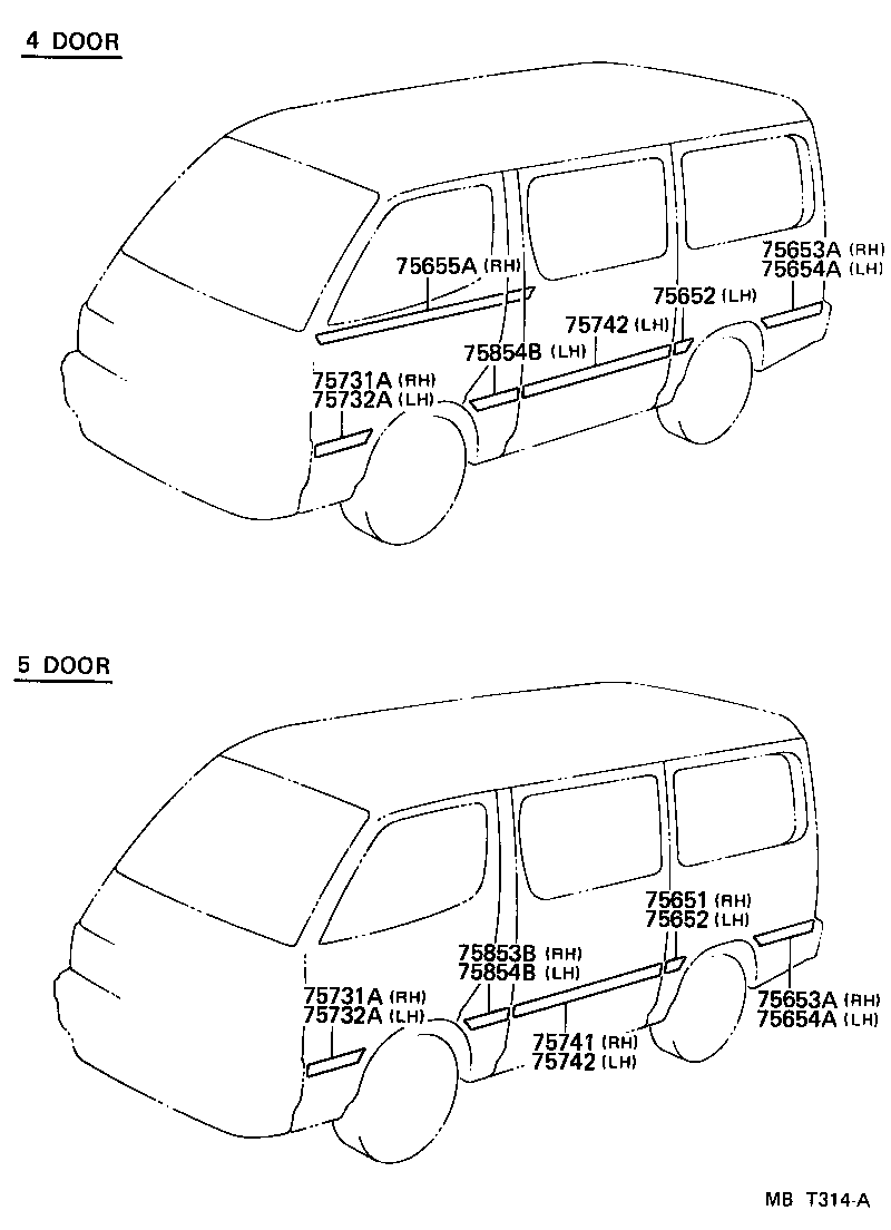 75554-95J06 MOULDING, ROOF DRIP SIDE FINISH, REAR LH product image
