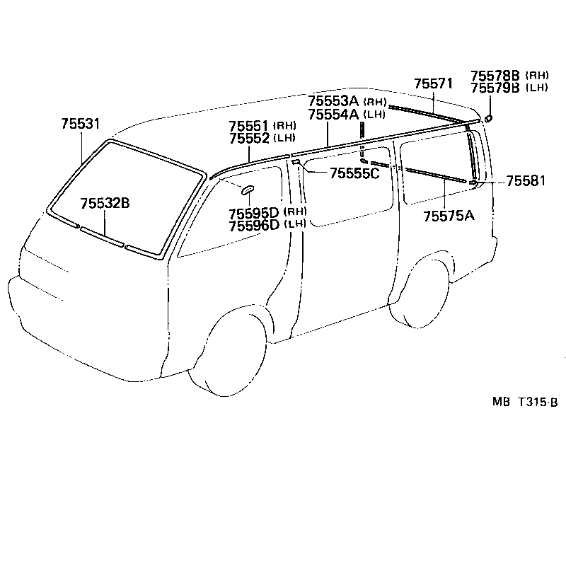 75813-95J00 MOULDING, BACK DOOR product image