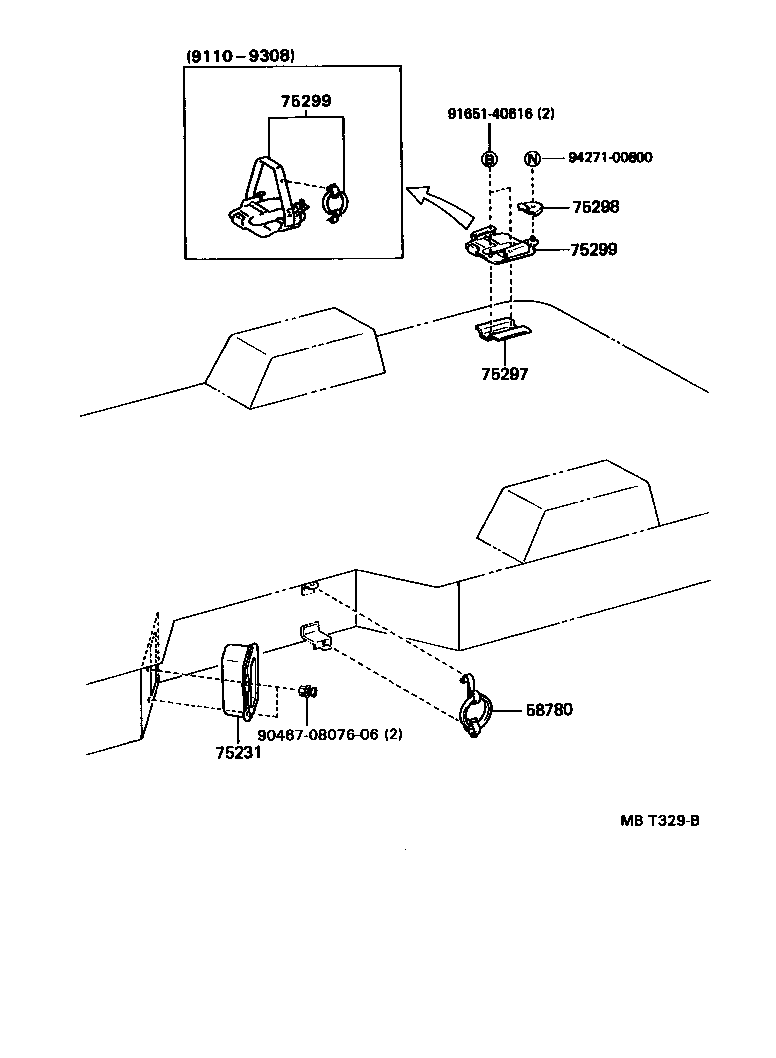 75299-95J06 BASE, JACK HOLDER product image