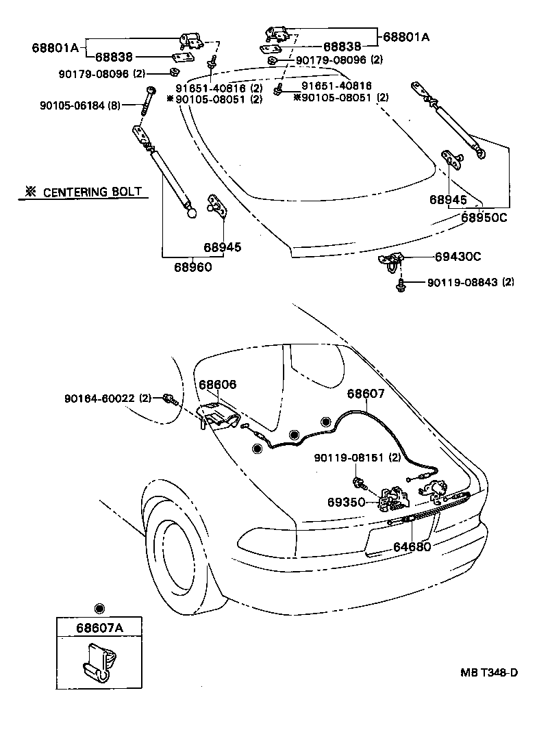 68960-29686 STAY ASSY, BACK DOOR, LH product image