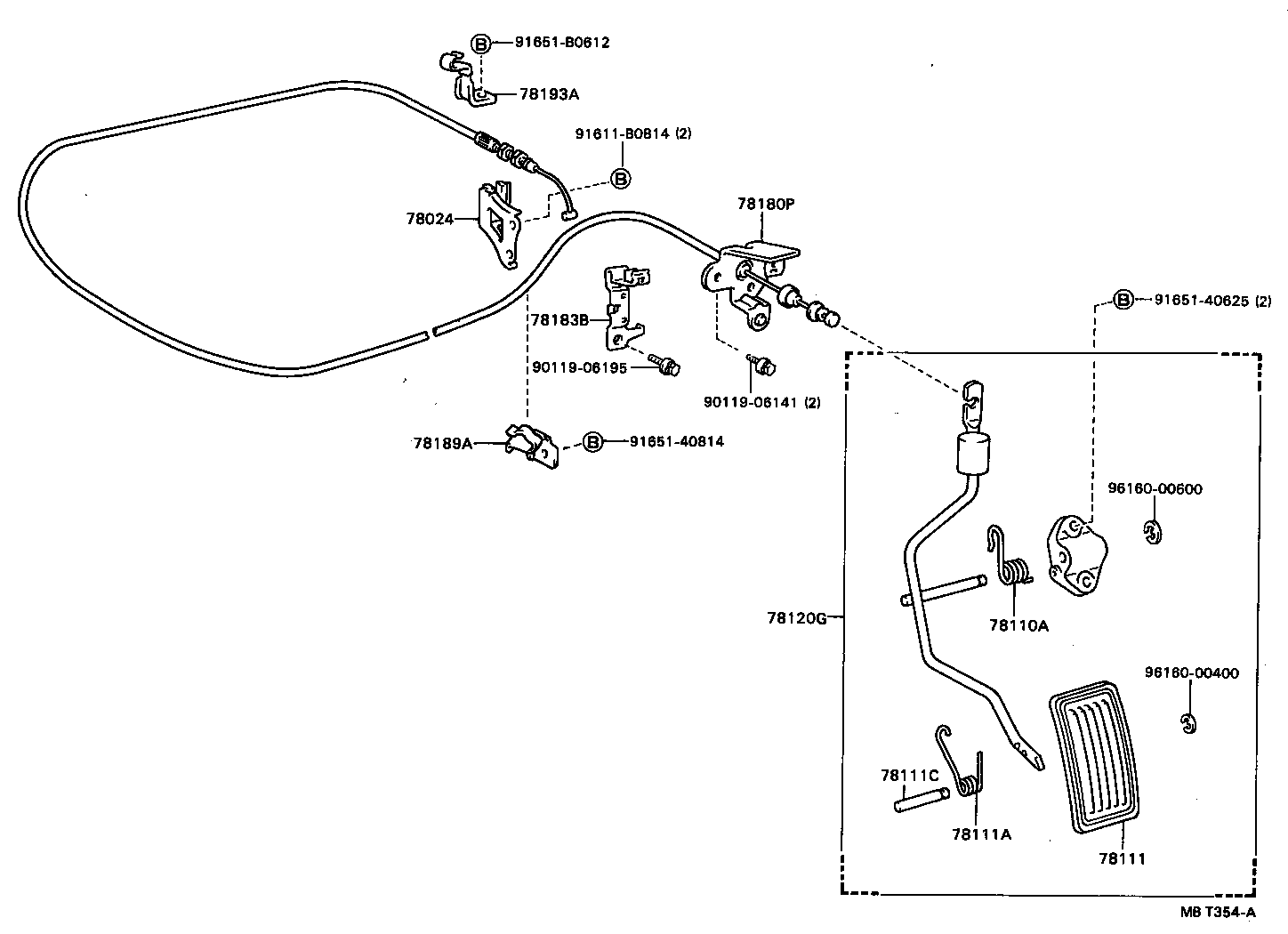 78180-2B290 CABLE ASSY, ACCELERATOR CONTROL product image