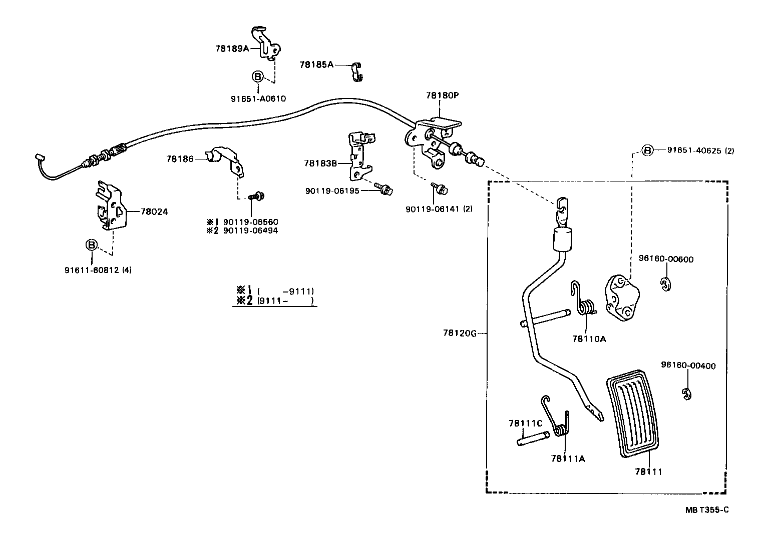 78180-2B290 CABLE ASSY, ACCELERATOR CONTROL product image