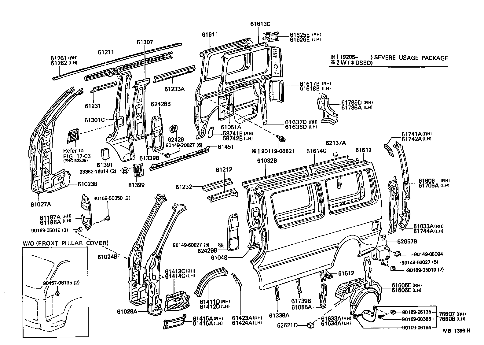 61027-95J12 PILLAR SUB-ASSY, FRONT BODY, OUTER RH product image