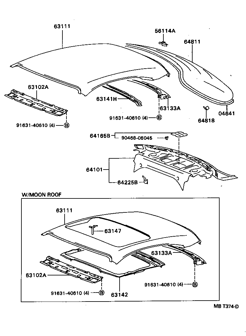 63133-20170 FRAME, BACK WINDOW, UPPER product image