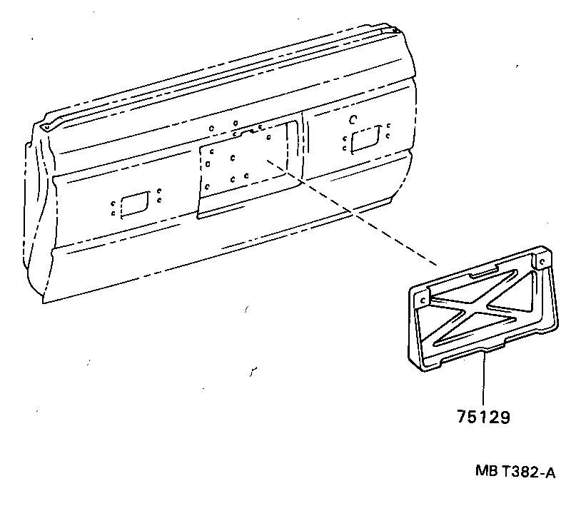 75129-89102 CUSHION, REAR LICENSE PLATE product image