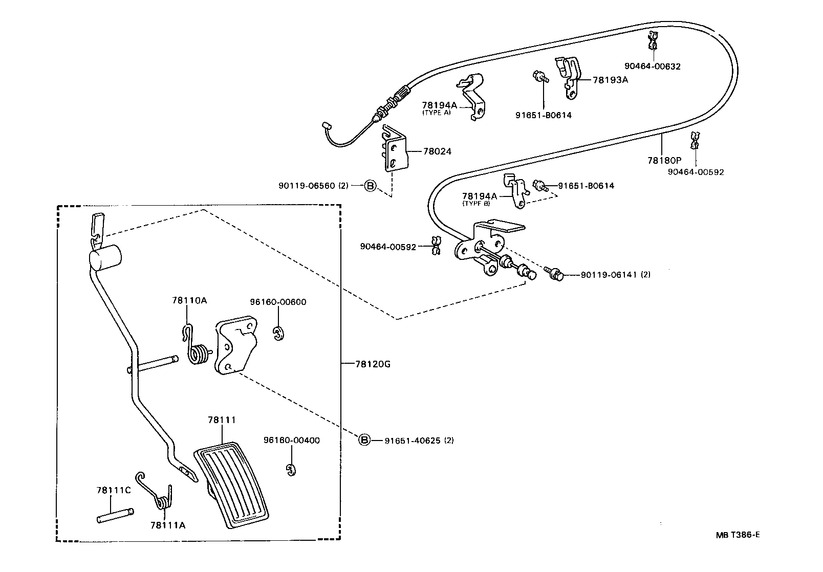 78180-2B290 CABLE ASSY, ACCELERATOR CONTROL product image