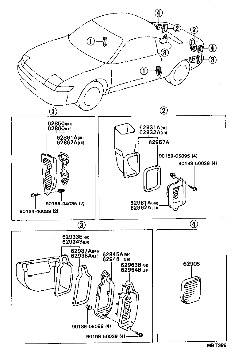 62931-20140 DUCT, QUARTER VENT, RH product image