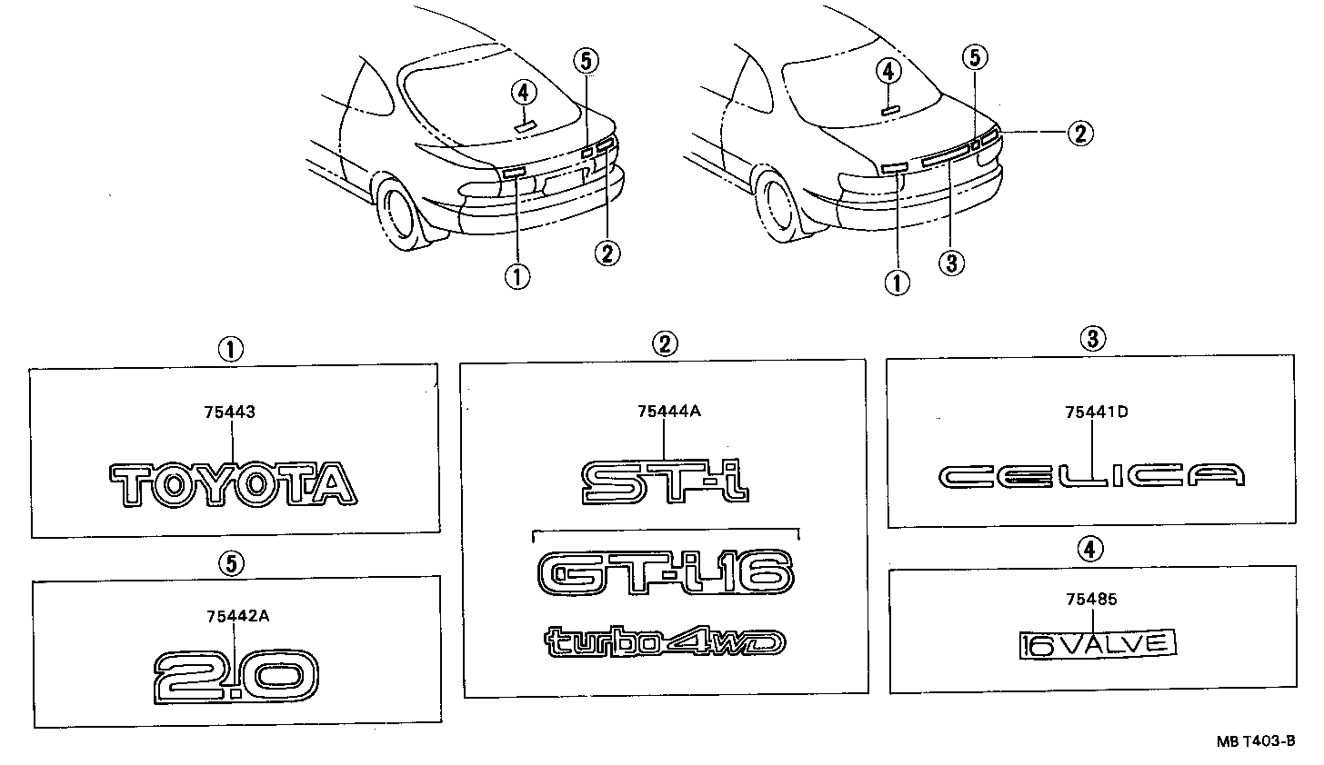 75442-20720 PLATE, BACK DOOR NAME, NO.2 product image