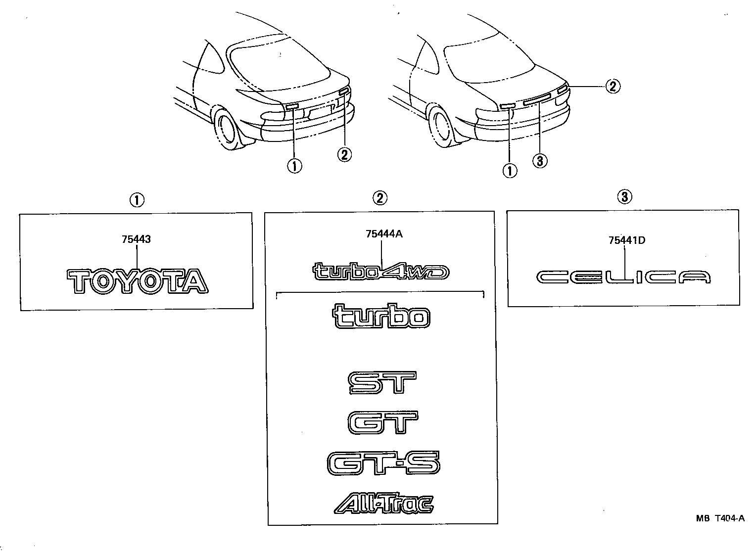 Toyota 75444-2B180 PLATE, BACK DOOR NAME, NO.4
