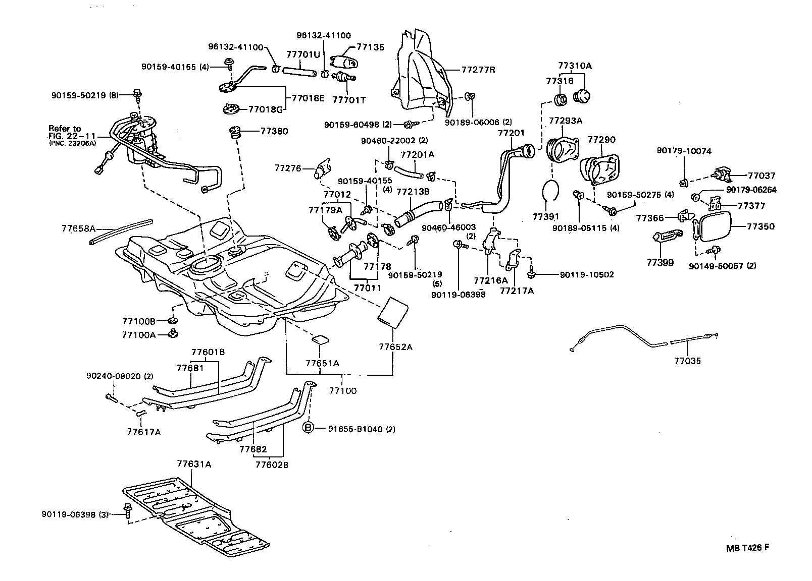 77631-20060 PROTECTOR, FUEL TANK, LOWER CENTER product image
