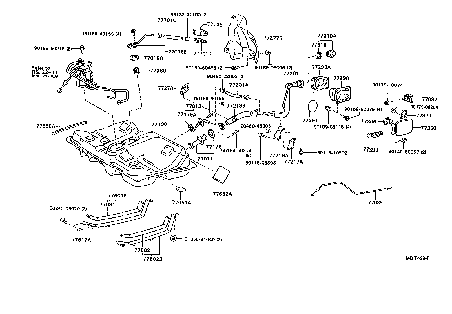 77261-20320 TUBE, FUEL TANK TO CANISTER product image