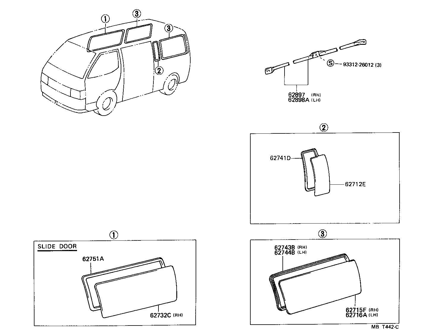 62708-95J02 FRAME SUB-ASSY, SIDE FRONT WINDOW, LH product image