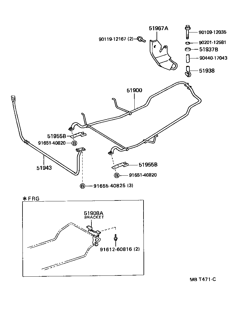 51908-26050 BRACKET SUB-ASSY, SPARE WHEEL MOUNTING product image