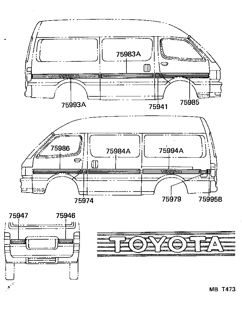 75993-26080 STRIPE, QUARTER, REAR RH product image