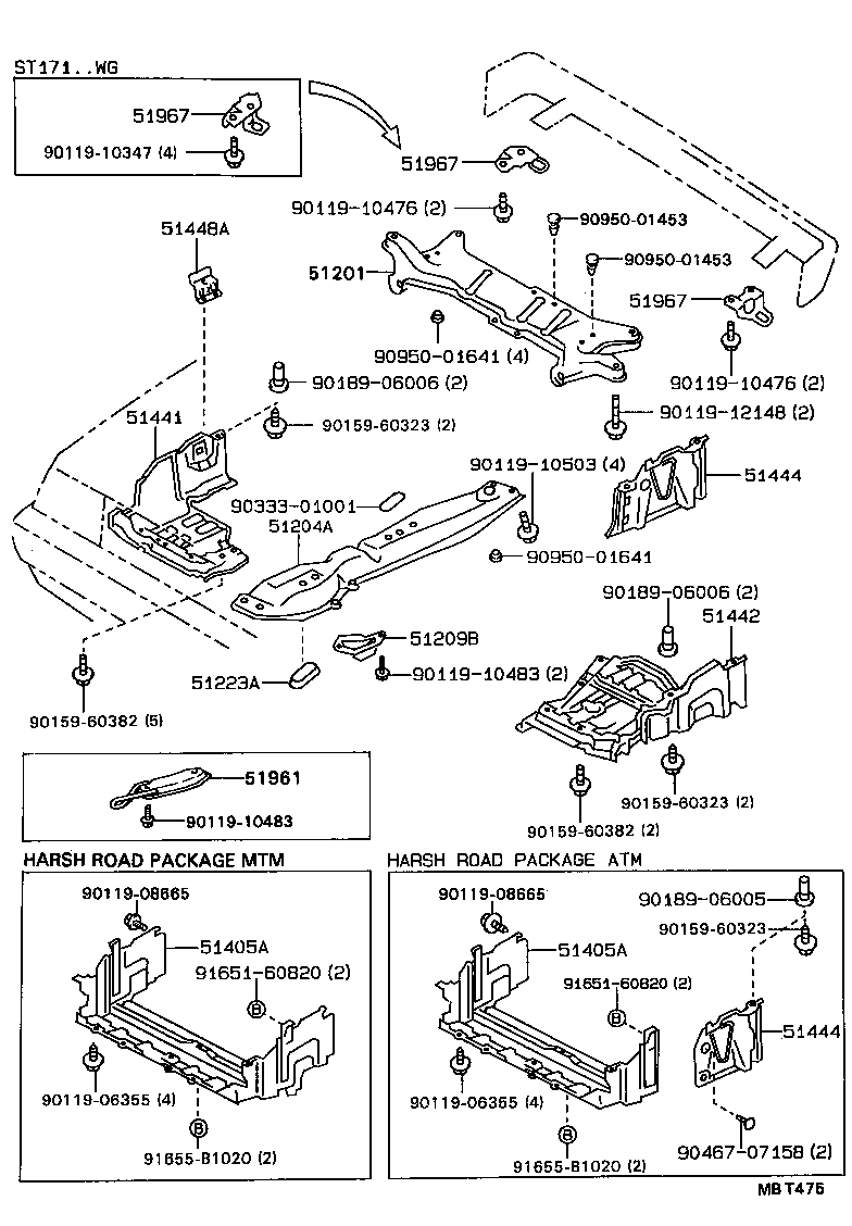 51405-20030 COVER SUB-ASSY, ENGINE UNDER, NO.1 product image