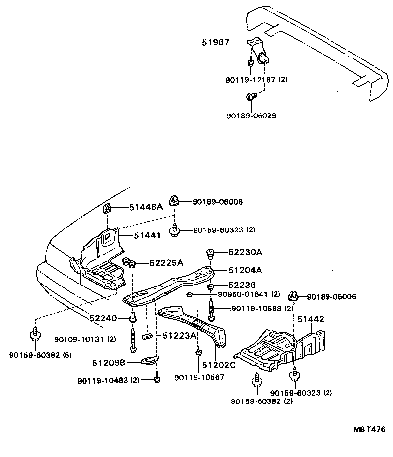 51095-20110 HOOK, TRANSPORT, REAR product image