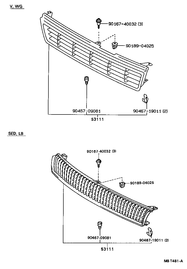 53101-20310 GRILLE, RADIATOR product image