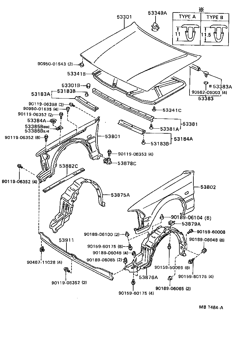 53812-2B290 FENDER SUB-ASSY, FRONT LH product image