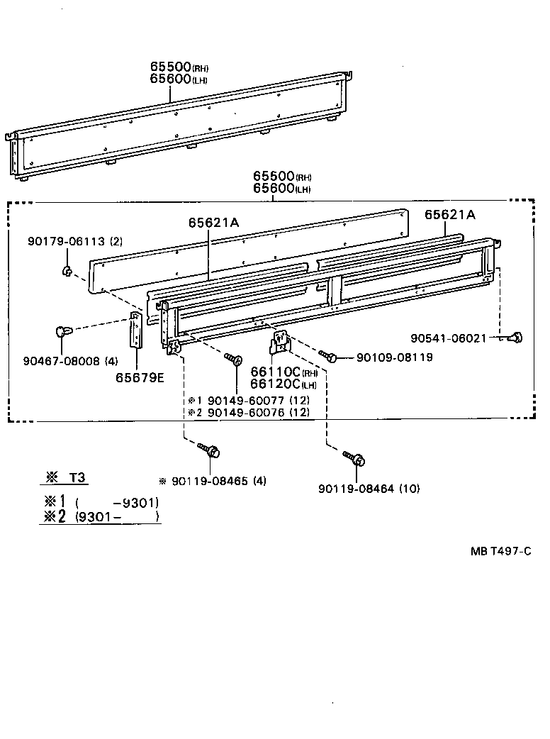 65050-37030 HINGE ASSY, SIDE GATE, NO.1 RH product image