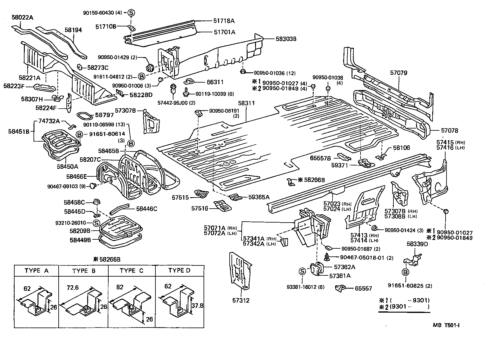 57024-26050 MEMBER SUB-ASSY, REAR SIDE, LH product image