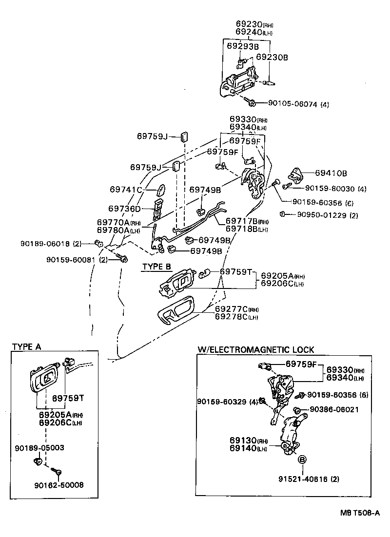 69749-20030 CLAMP, REAR DOOR LOCK LINK product image