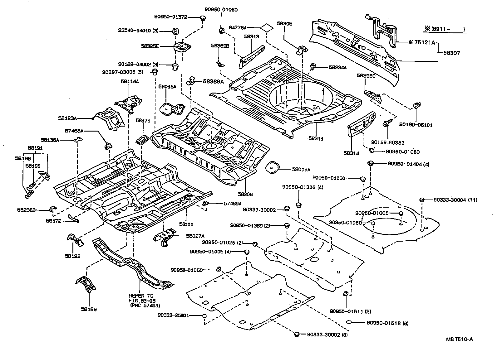 58307-20870 PANEL SUB-ASSY, BODY LOWER BACK product image