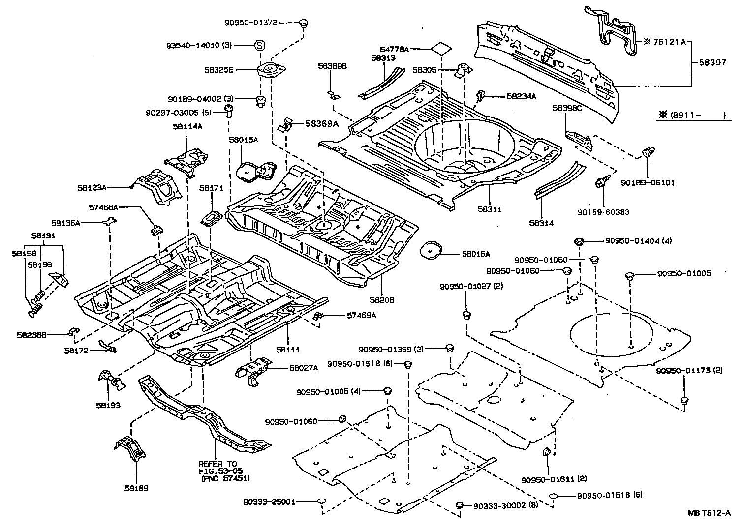 58307-20870 PANEL SUB-ASSY, BODY LOWER BACK product image