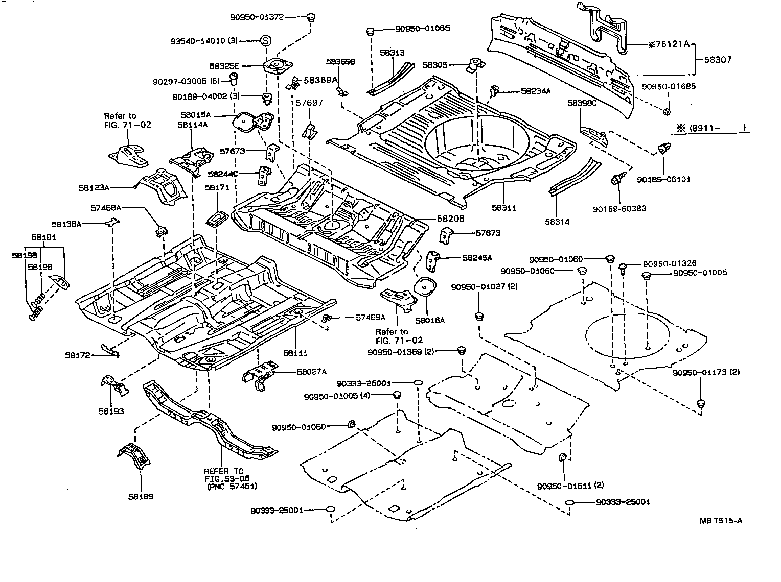 58308-95501 PANEL SUB-ASSY, BODY LOWER BACK, INNER product image