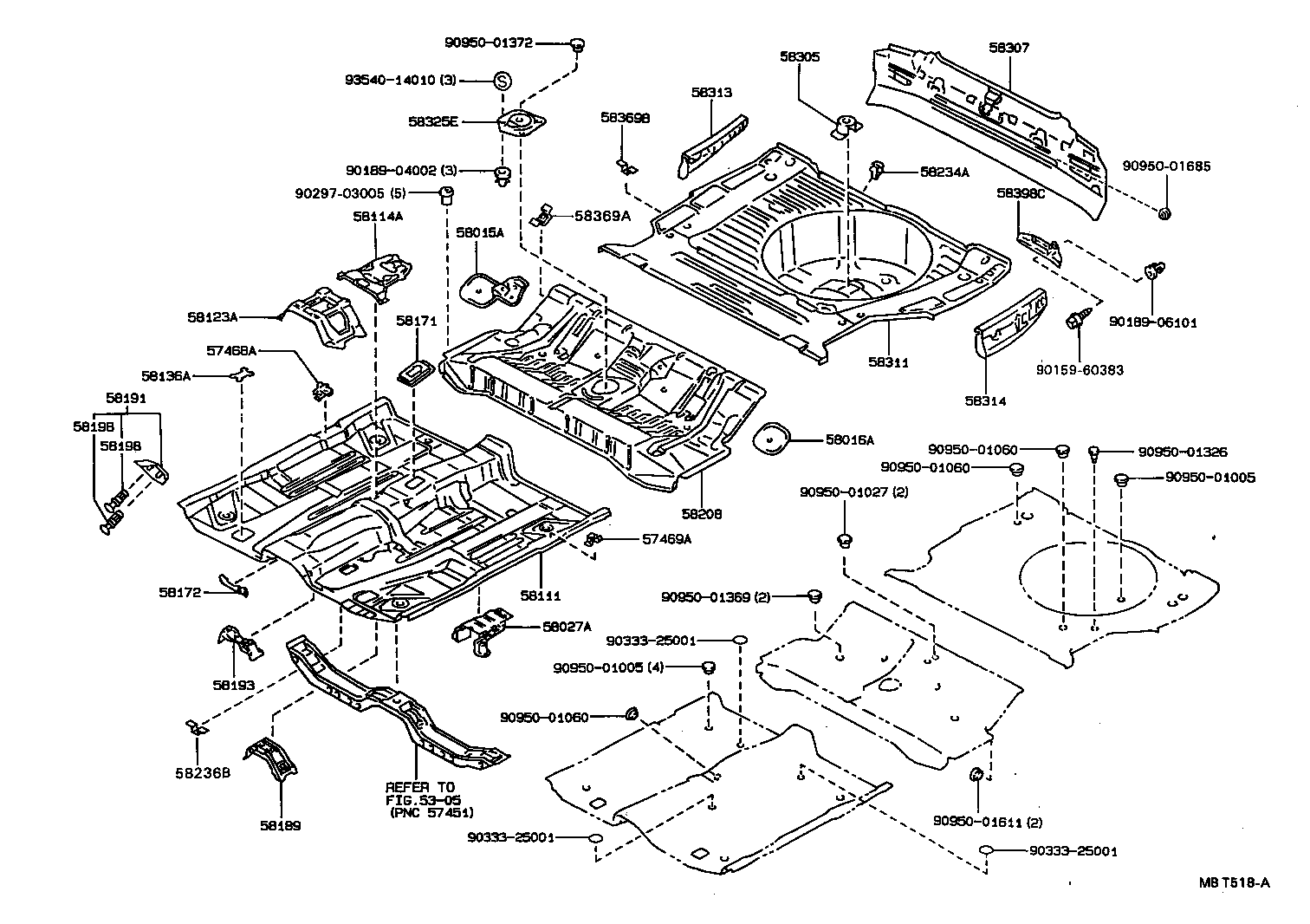 58234-32020 BRACKET, EXHAUST PIPE MOUNTING, INNER product image