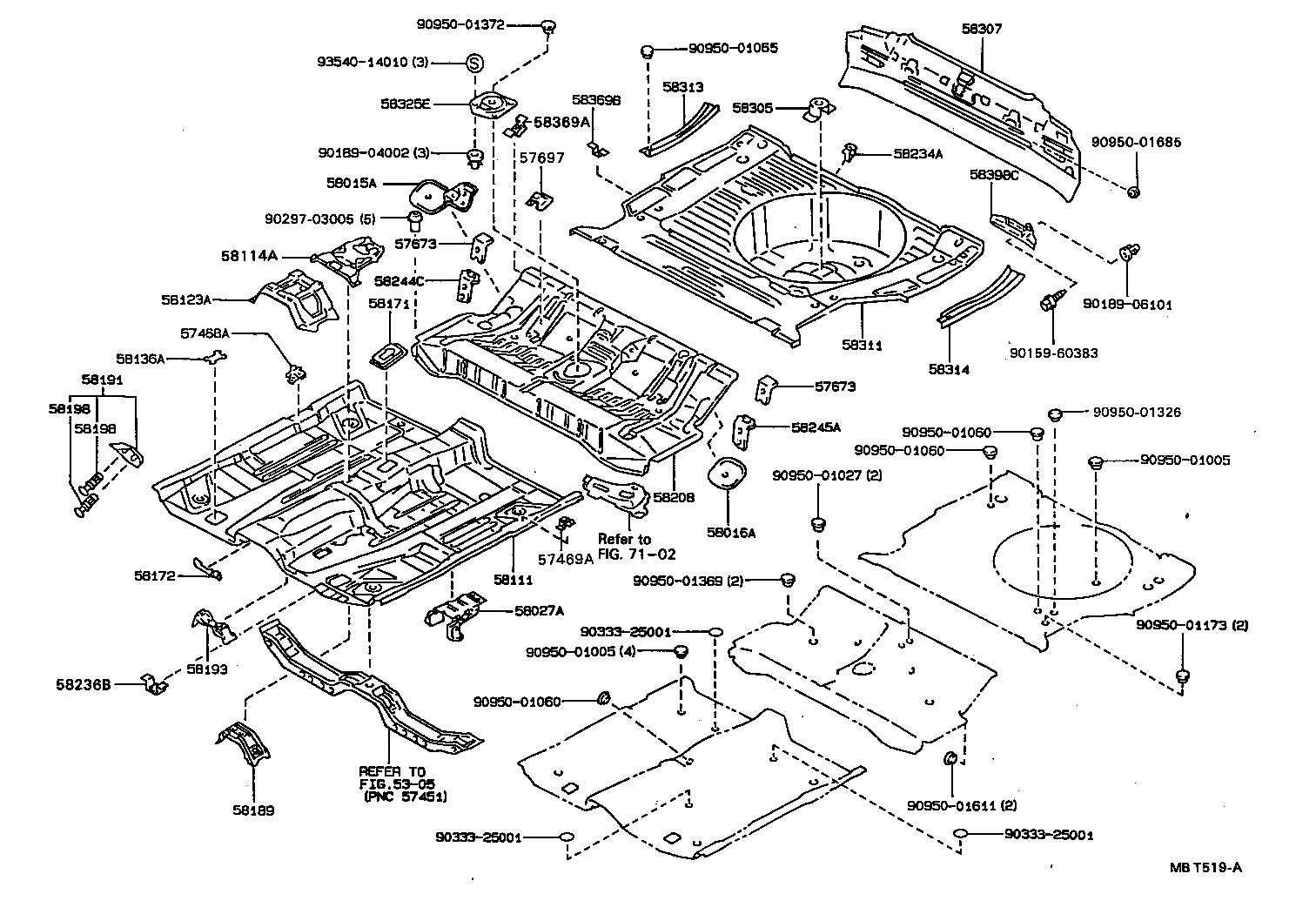 58234-32020 BRACKET, EXHAUST PIPE MOUNTING, INNER product image