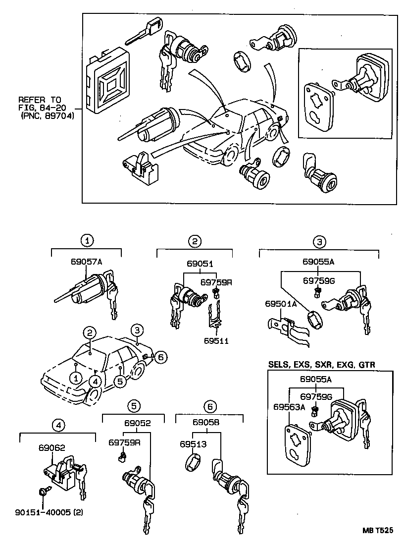 69005-20680 CYLINDER SET, LOCK product image