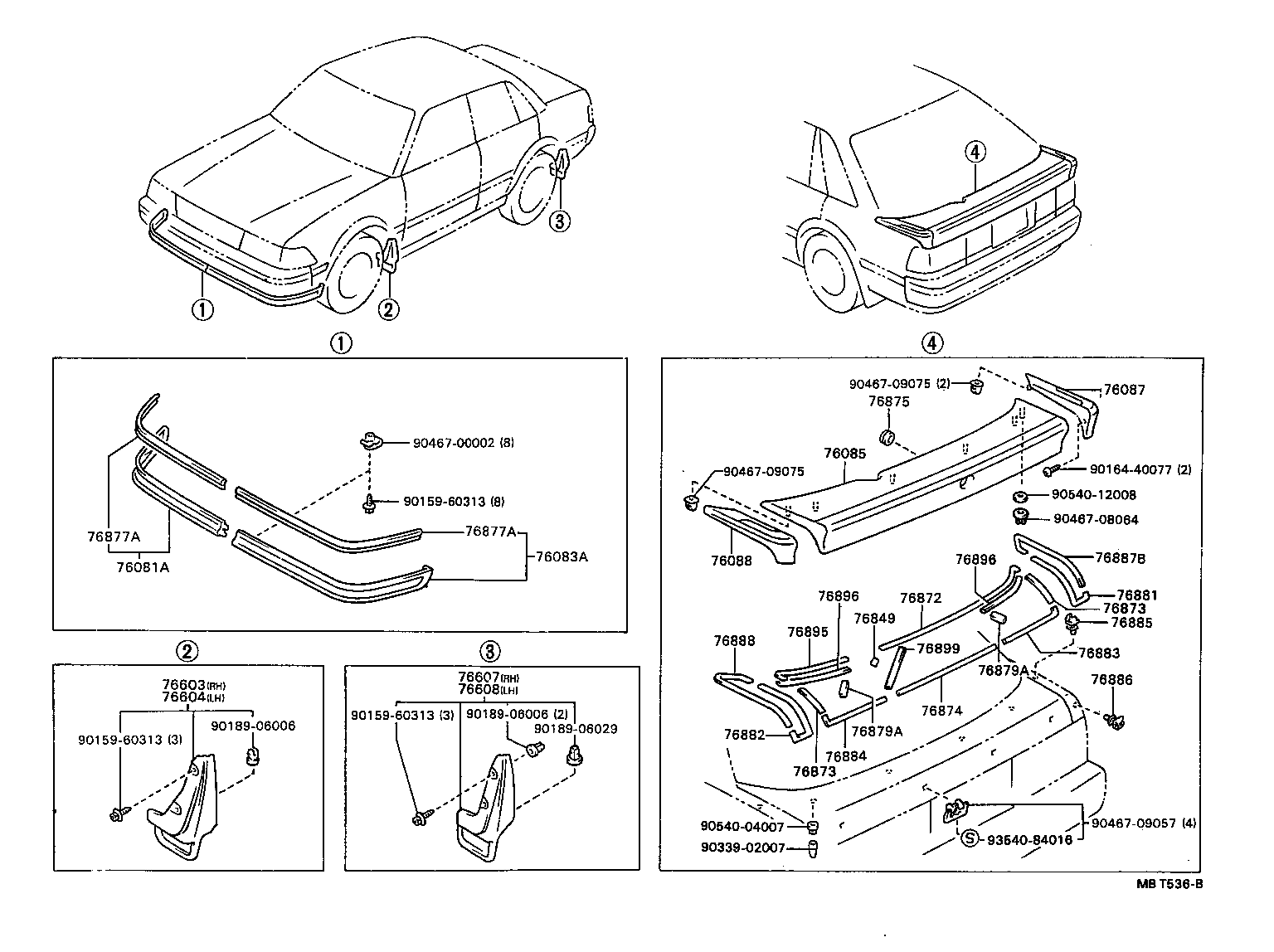 76607-29265 MUDGUARD SUB-ASSY, QUARTER PANEL, REAR RH product image